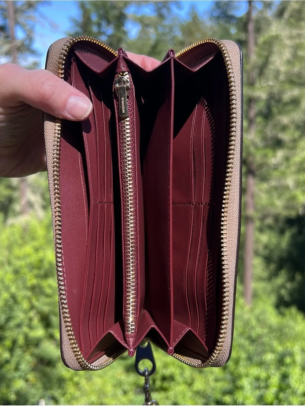 Coach long zip
